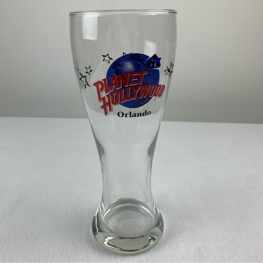 Planet Hollywood Orlando Pilsner Tall Drinking Glass Souvenir Restaurant Stars